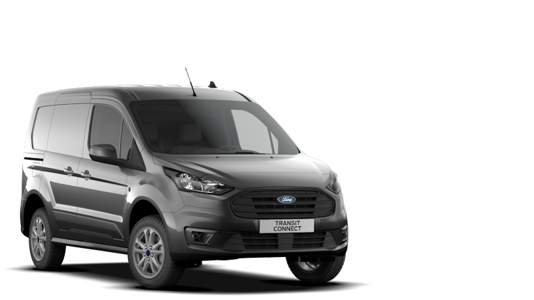 Ford Transit Connect Bedrijfswagen Modelfoto Schuinvoorkant Grijs